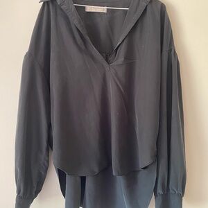 We The Free Charcoal/Black Blouse